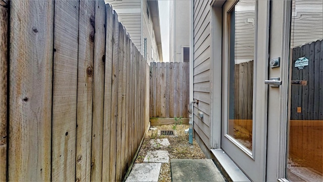 view of property exterior with fence