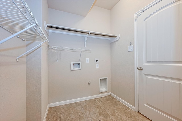 25451 Dappled Filly Dr, Tomball, TX 77375 - laundry area featuring laundry area, baseboards, hookup for a washing machine, electric dryer hookup, and hookup for a gas dryer