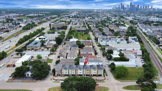 5341 Nolda St Unit E, Houston, TX 77007 - aerial view featuring a view of city