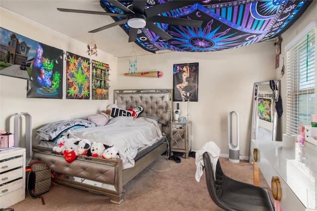 9530 Tipton Sands Dr, Humble, TX 77396 - bedroom featuring a ceiling fan and carpet floors