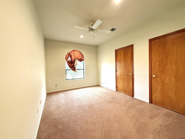 7110 W Mockingbird Ln, Pearland, TX 77584 - unfurnished bedroom featuring carpet flooring, baseboards, a ceiling fan, and recessed lighting