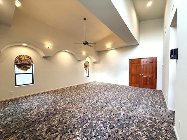 7110 W Mockingbird Ln, Pearland, TX 77584 - unfurnished room with a ceiling fan, baseboards, and recessed lighting