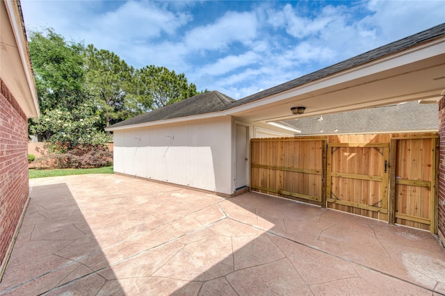 view of patio / terrace with fence