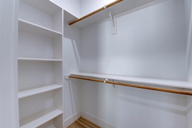 spacious closet featuring light wood-style floors