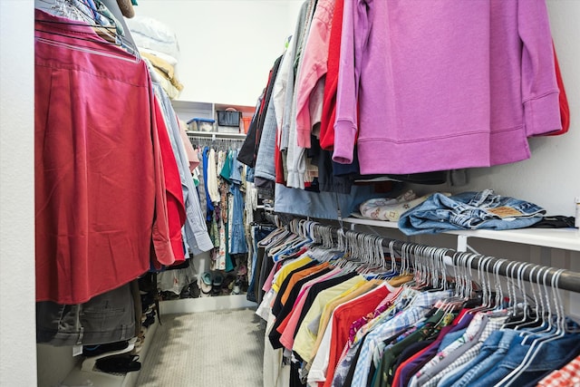 view of walk in closet