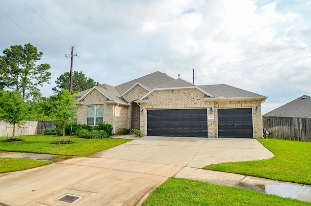 12630 Beddington Ct, Tomball, TX 77375 - ranch-style home featuring a garage, fence, a front yard, and concrete driveway