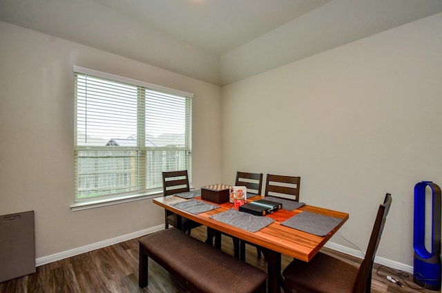 12630 Beddington Ct, Tomball, TX 77375 - dining area featuring baseboards, plenty of natural light, and wood finished floors