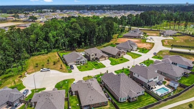 drone / aerial view with a residential view