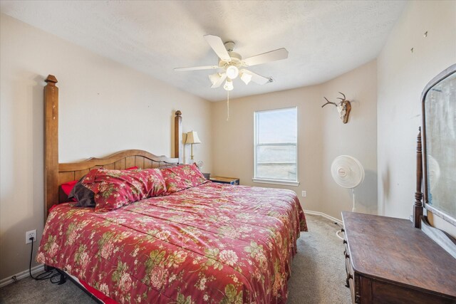 16407 Thyme Green Ln, Cypress, TX 77433 - bedroom with carpet floors, baseboards, and ceiling fan