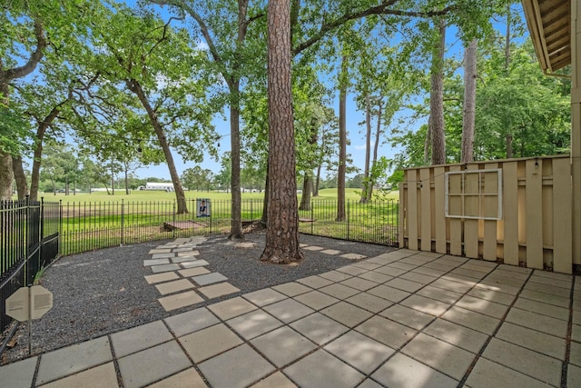 view of patio with fence