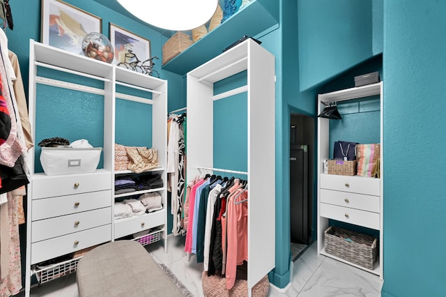 view of walk in closet