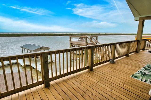 517 Private Road 675, Sargent, TX 77414 - view of dock with a deck with water view