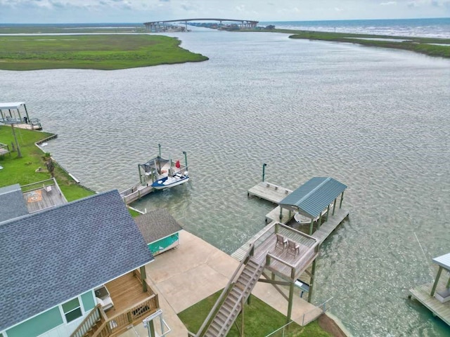 517 Private Road 675, Sargent, TX 77414 - bird's eye view with a water view