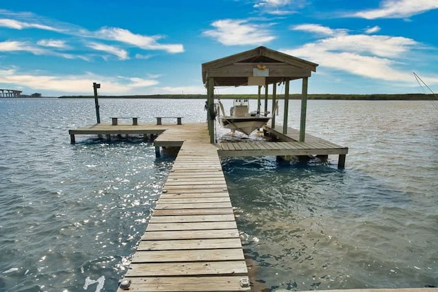 517 Private Road 675, Sargent, TX 77414 - view of dock featuring a water view and boat lift