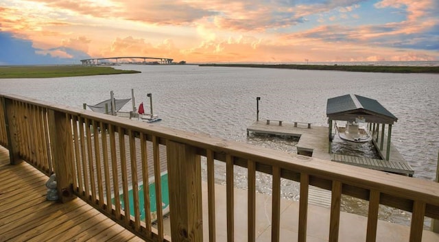 517 Private Road 675, Sargent, TX 77414 - dock area with a water view and boat lift