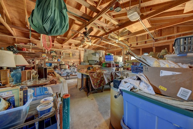 miscellaneous room featuring unfinished concrete floors