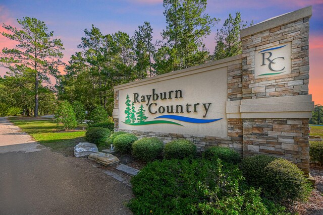 view of community sign