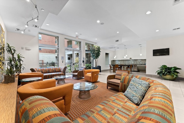building lobby with visible vents