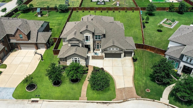 aerial view of residential area