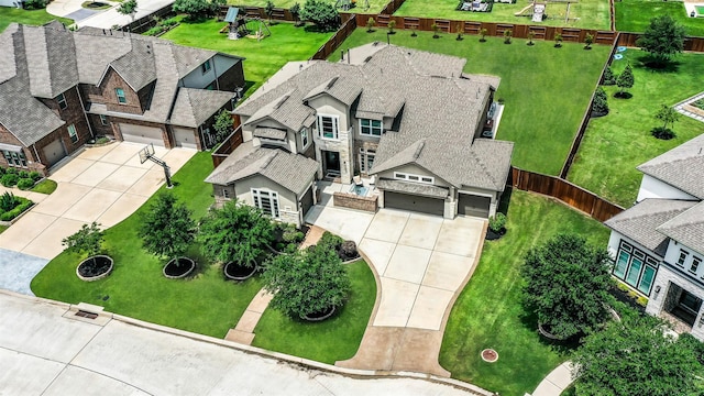 aerial view of residential area