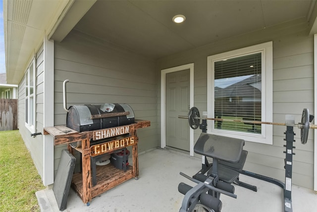 14417 Gray Rocks Rd, Splendora, TX 77372 - view of patio with fence
