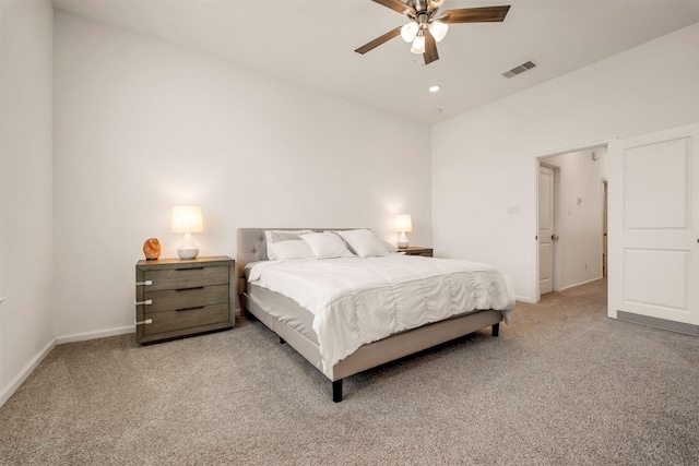 4127 Champlain Way, Iowa Colony, TX 77583 - carpeted bedroom featuring ceiling fan, baseboards, and visible vents