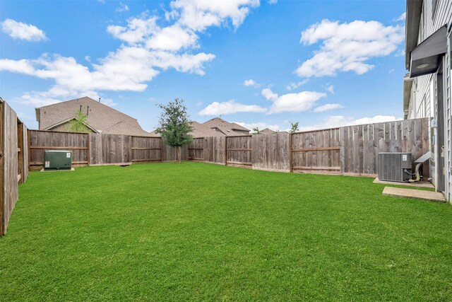 4127 Champlain Way, Iowa Colony, TX 77583 - view of yard featuring a fenced backyard and cooling unit