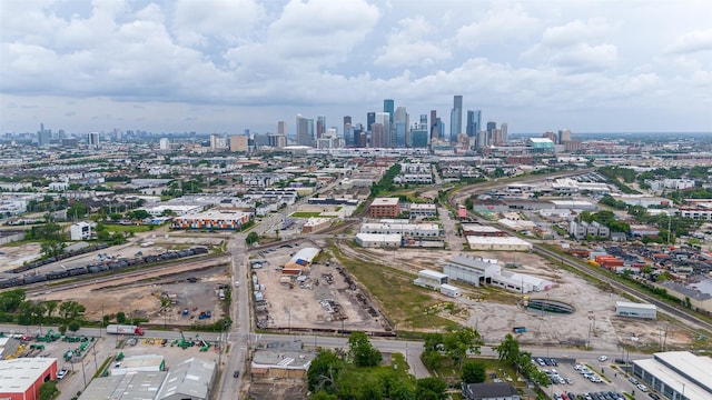 aerial view featuring a city view