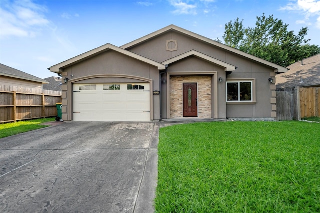 2526 Perez Rd, Pasadena, TX 77502 - ranch-style house featuring driveway, stucco siding, and a garage