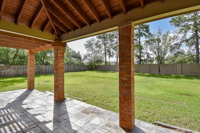 view of patio / terrace featuring a fenced backyard