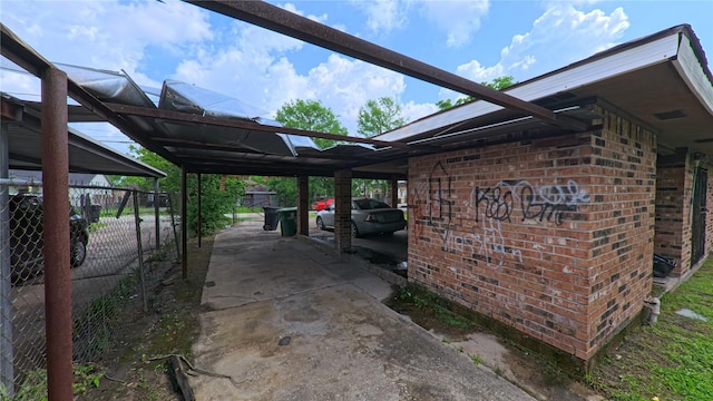 exterior space with fence
