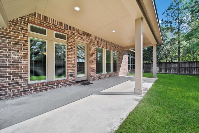 view of patio / terrace with fence