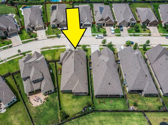 drone / aerial view featuring a residential view