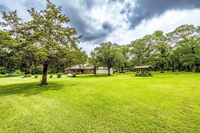 view of yard featuring a gazebo