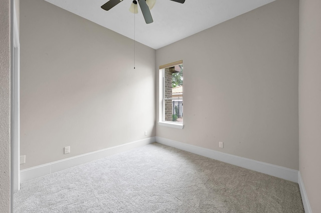 73 La Jolla Cir, Montgomery, TX 77356 - carpeted spare room featuring baseboards, ceiling fan, and vaulted ceiling