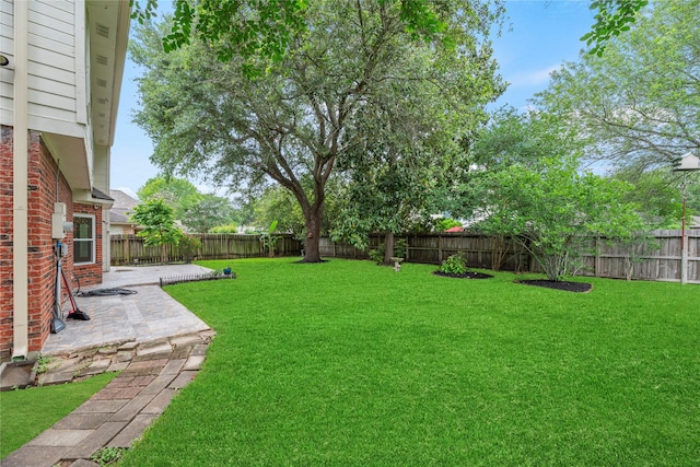 4614 Ringrose Dr, Missouri City, TX 77459 - view of yard featuring a fenced backyard and a patio area