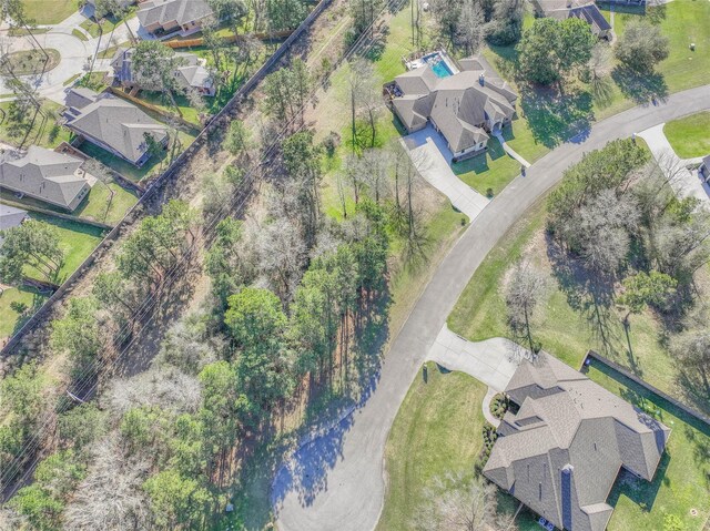 drone / aerial view with a residential view