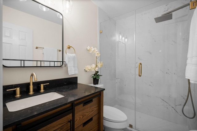 14206 Barker Bayou Ct, Cypress, TX 77429 - full bath with a stall shower, toilet, and vanity