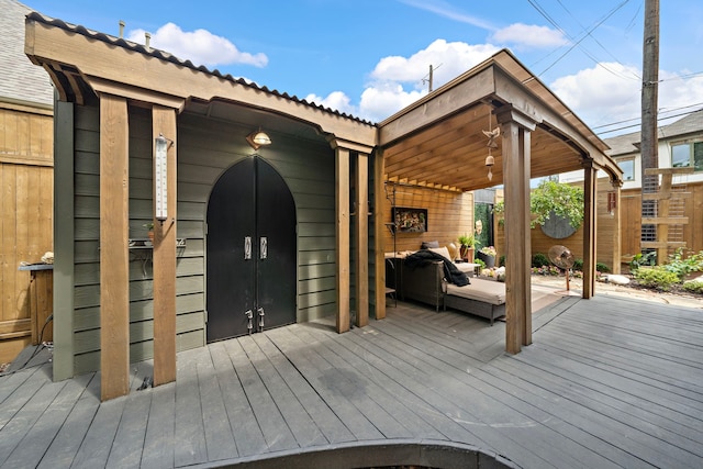 view of wooden deck
