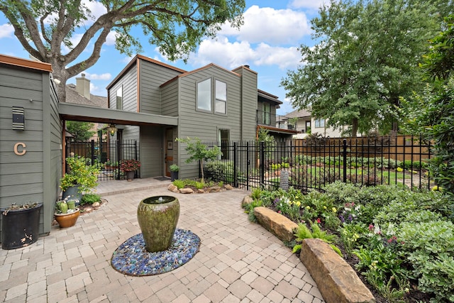 view of patio / terrace with fence