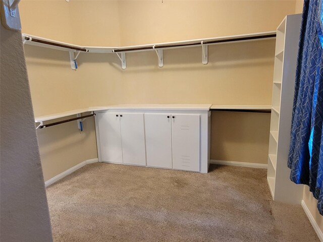 spacious closet with carpet floors