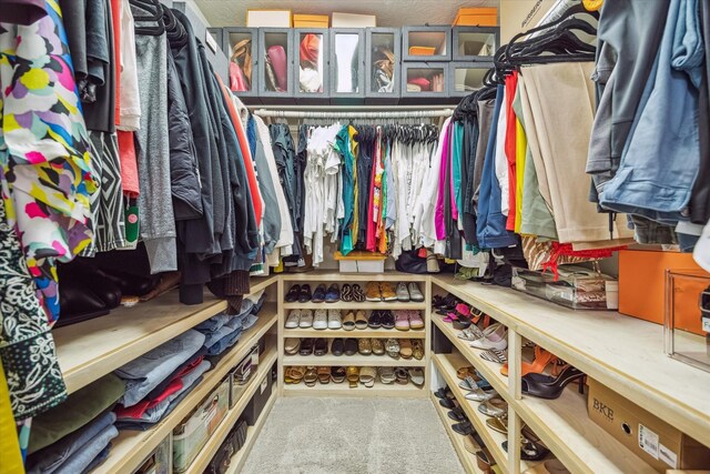 view of walk in closet