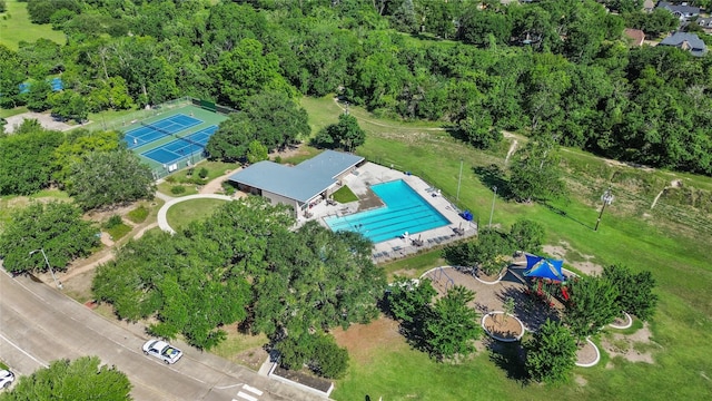1267 Sopris Dr, Houston, TX 77077 - bird's eye view of a pool