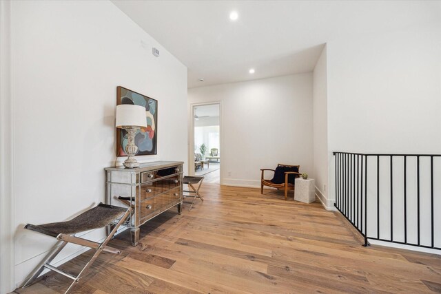 4230 Whitman St, Houston, TX 77027 - hall with wood finished floors, recessed lighting, and baseboards
