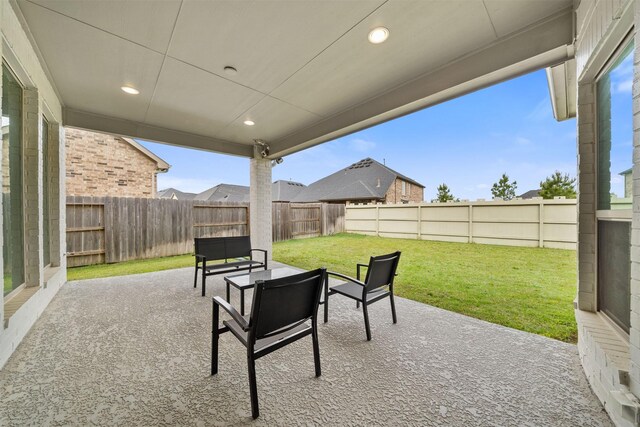 view of patio / terrace with a fenced backyard