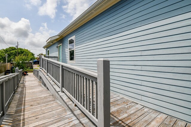 wooden deck with fence
