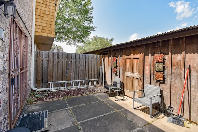 view of patio / terrace with fence
