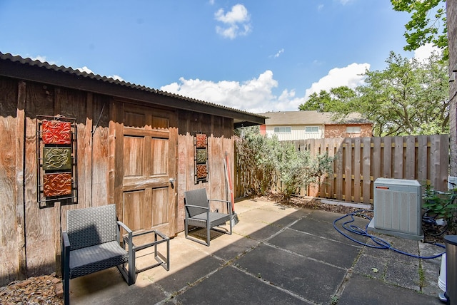 view of patio / terrace with fence