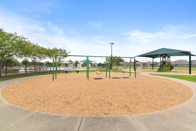 surrounding community with fence and playground community