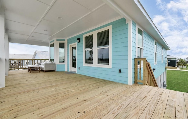 22814 Camino St, Galveston, TX 77554 - view of wooden deck